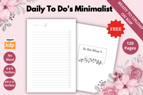 Download FREE Daily to Do List - KDP Interior - To do list Collection