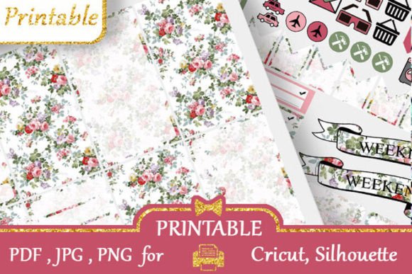 Download Floral Planner Stickers Pink Green Print - Floral planner stickers Collection
