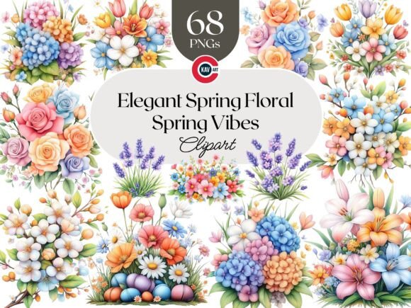 Download Spring Flowers Botanical Floral Clipart - Premium Bundle